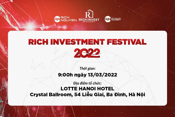 Rich invest thông báo lịch tổ chức sự kiện tháng 3/2022